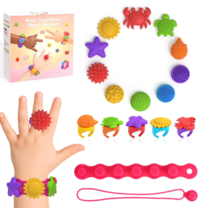 22 Stück Fidget Toys, Fidget Ringe Sensorik Spielzeug Silikon, Anti Stress Autismus Spielzeug